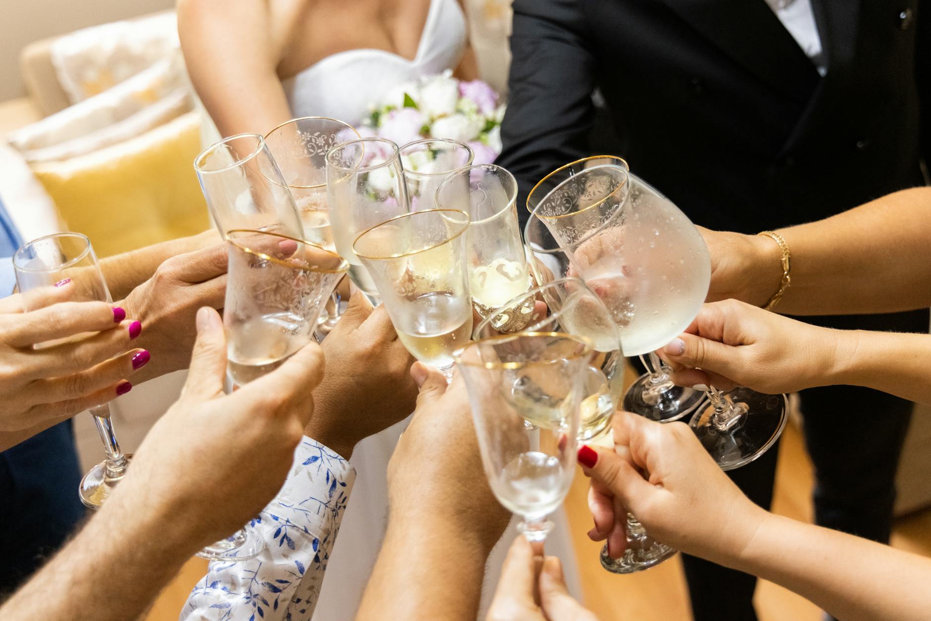 Toast au champagne